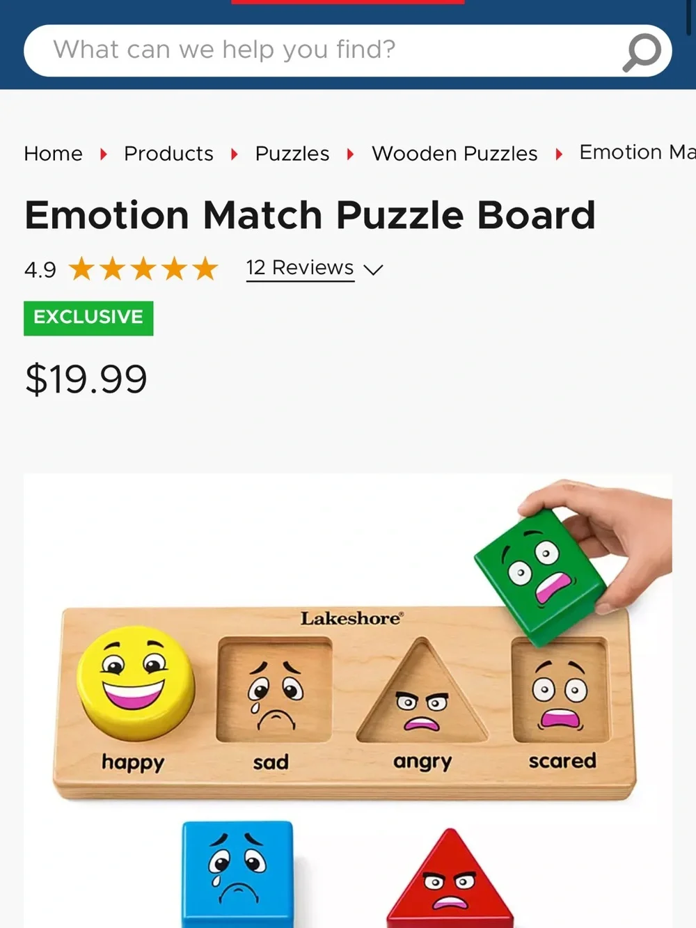 Emotion Match Puzzle Board - Multi-Color